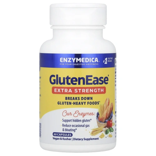 Enzymedica, GlutenEase 2X с активным ферментом DPP-IV, 60 капсул