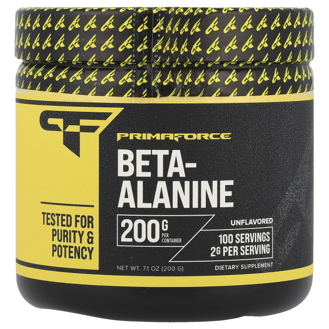 Primaforce, Бета-аланин, Без ароматизаторов, 200 г