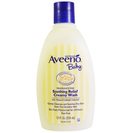 Aveeno, Сливочное средство для мытья для малышей «Успокаивающее облегчение», без отдушки, 12 жидк. унц. (354 мл)