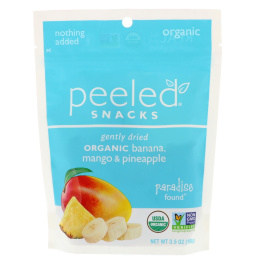 Peeled Snacks, Gently Dried Organic Banana, Mango & Pineapple, 3.5 oz (100 g)