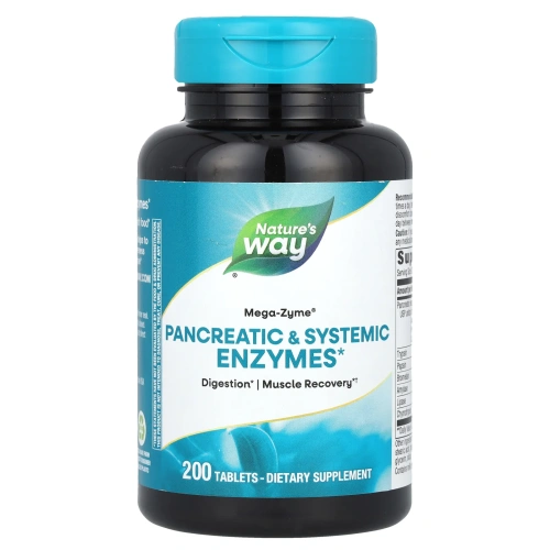 Nature's Way, MegaZyme®, ферменты двойного действия, 200 таблеток