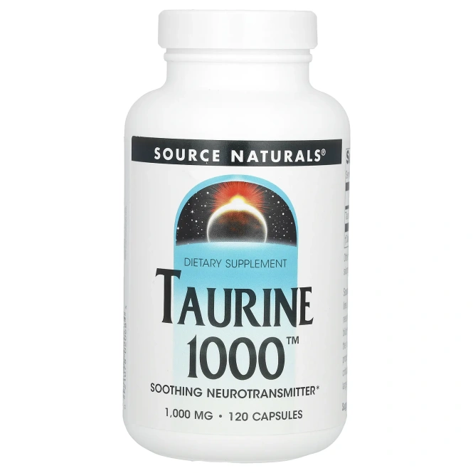 Source Naturals, Taurine 1000, 1,000 мг, 120 капсул