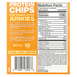 Legendary Foods, протеиновые чипсы, сыр начо, 7 пачек по 34 г (1,2 унции)