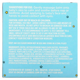 Zarbee's, Детский, успокаивающий массажный бальзам с ароматом лаванды и ромашки, 56 г (2 унции)