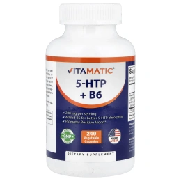 Vitamatic, 5-HTP и витамин B6, 240 растительных капсул