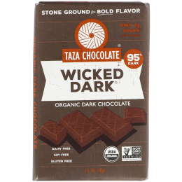 Taza Chocolate, Organic Dark Chocolate, Wicked Dark, 2.5 oz (70 g)