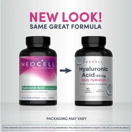 NeoCell, Гиалуроновая кислота, 125 мг, 60 веганских капсул