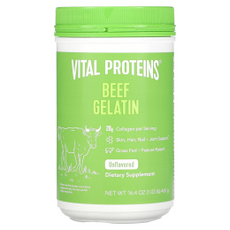 Vital Proteins, Говяжий желатин, без ароматизаторов, 16,4 унц. (465 г)