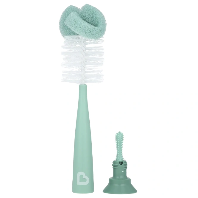 Munchkin, Sponge ™, кисточки для бутылочек, шалфей, 2 шт. В упаковке