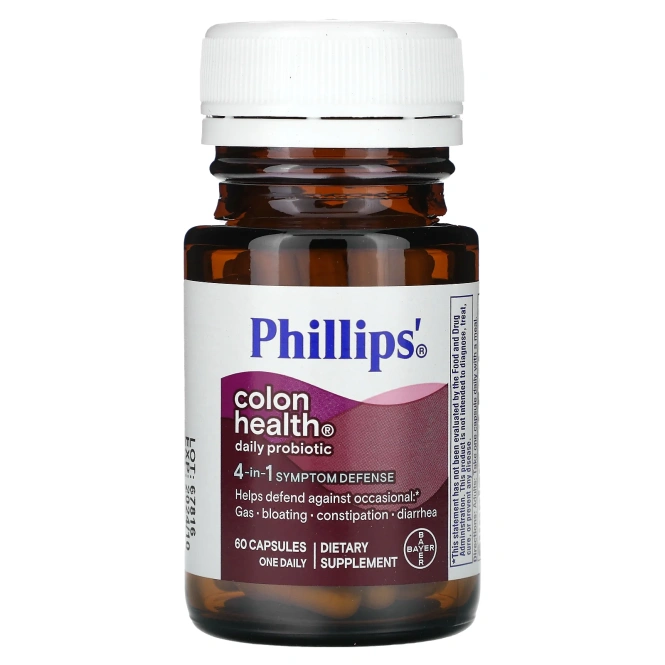 Phillip's, Ежедневный пробиотик Colon Health, 60 капсул