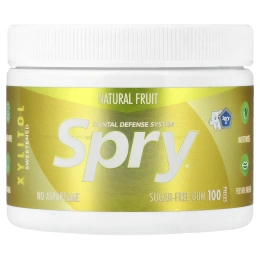 Xlear, Spry®, жевательная резинка без сахара, натуральные фрукты, 100 шт.