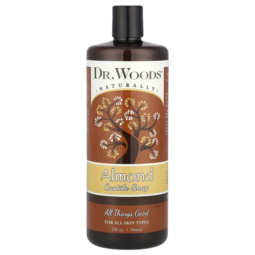 Dr. Woods, Миндальное кастильское мыло, 32 жидкой унции (946 мл)
