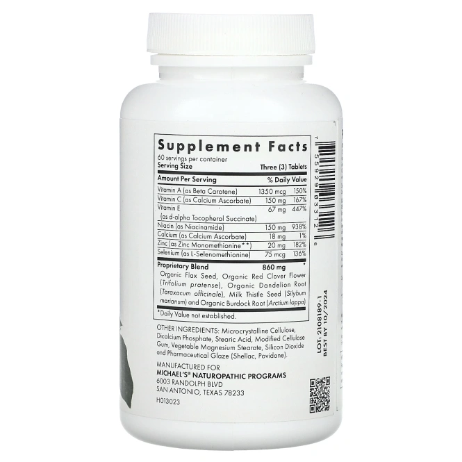 Michael's Naturopathic, Skin Factors, 180 вегетарианских таблеток