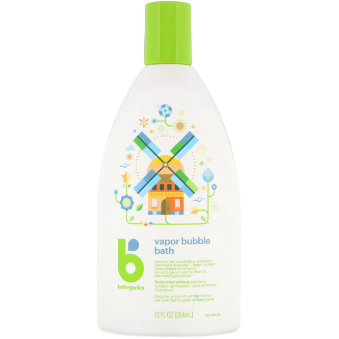 BabyGanics, Испаряющаяся пена для ванн, 12 унций (354 мл)