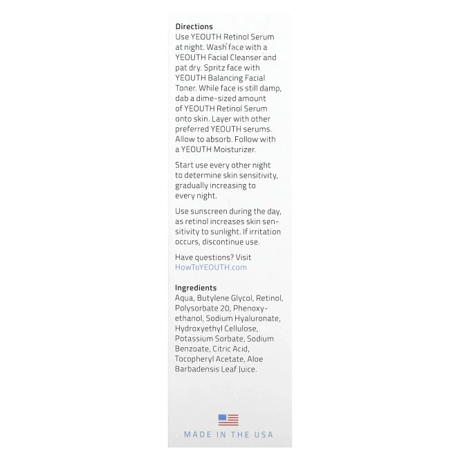 YEOUTH, сыворотка с ретинолом, 30 мл (1 жидк. унция)