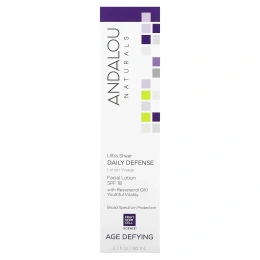 Andalou Naturals, Ежедневная защита, лосьон для лица с фактором солнечной защиты 18 (SPF), 2.7 жидких унции (80 мл)