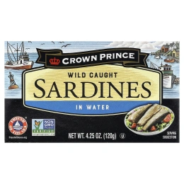 Crown Prince Natural, Дикие сардины, в воде, 120 г (4,25 унции)