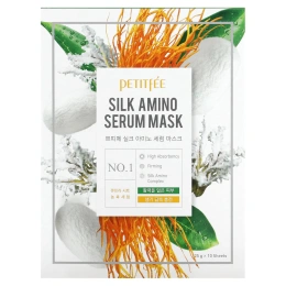 Petitfee, Silk Amino Serum, маска, 10 шт. по 25 г