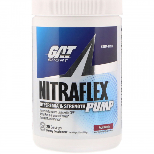 GAT, Nitraflex Pump, фруктовый пунш, 10 унц. (284 г)