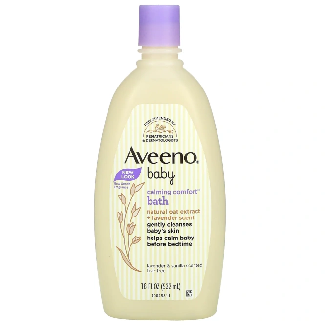 Aveeno, Baby, Calming Comfort Bath, лаванда и ваниль, 532 мл (18 жидких унций)