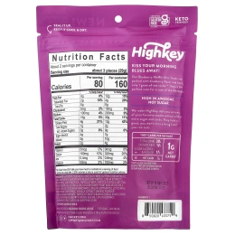 HighKey, мягкие запеченные мини-печенья, со вкусом голубики, 57 г (2 унции)