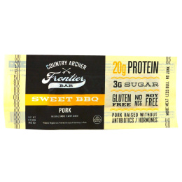 Country Archer Jerky, Frontier Bar, свинина, сладкий барбекю вкус, 12 батончиков, 1.5 унц. (42 г) каждый