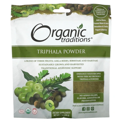 Organic Traditions, Трифала в порошке, 200 г (7 унций)