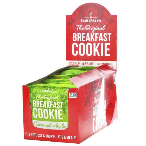 Erin Baker's, The Original Breakfast Cookie, Caramel Apple, 12 Cookies, 3 oz (85 g) Each