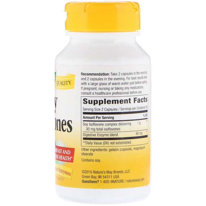 Nature's Way, Соевые изофлавоны, 100 капсул