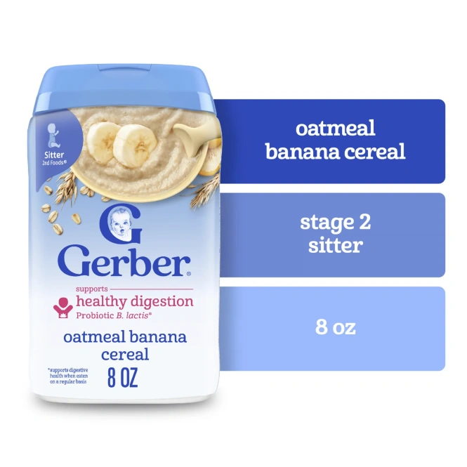 Gerber, 2nd Foods®, каша, овсянка с бананом, 227 г (8 унций)