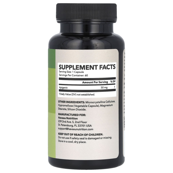 Havasu Nutrition, апигенин, 50 мг, 60 капсул