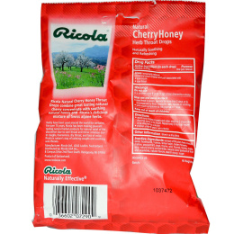 Ricola, Натуральная продукция, Растительные леденцы для горла со вкусом вишни и меда, 24 леденца