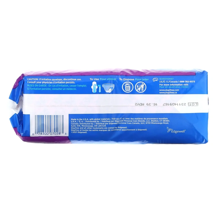 Stayfree, Classic, сверхдлинные подушечки, без отдушек, 22 шт.