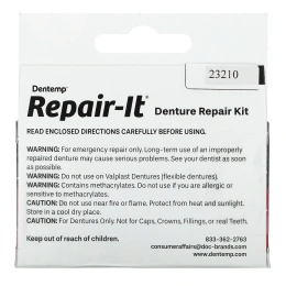Dentemp, Repair-It, Denture Repair Kit, 3 Repairs