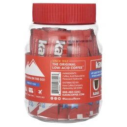 Kava Coffee, растворимый кофе в порционных стиках, с пониженным содержанием кислоты, 20 пакетиков по 2,75 г (0,097 унции)