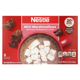 Nestle Hot Cocoa Mix, Мини-зефир, насыщенный молочный шоколад, 8 пакетиков, 24,2 г (0,85 унции)