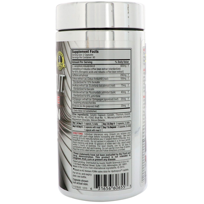 Hydroxycut, Hardcore Next Gen, для похудения, 180 капсул