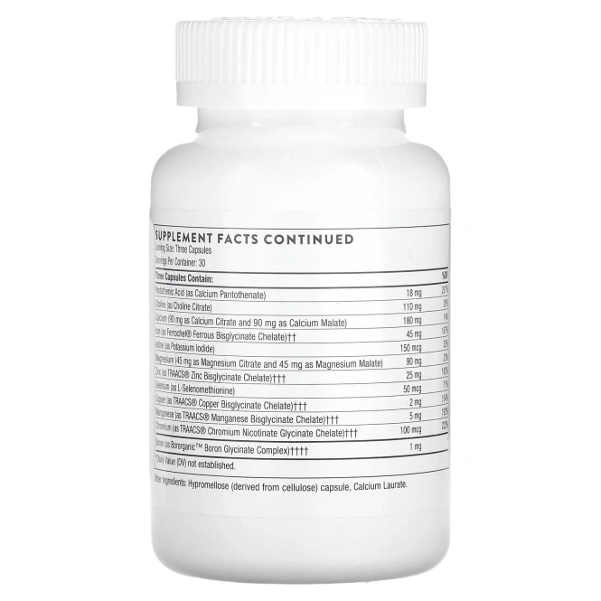 Thorne Research, Basic Prenatal, 90 капсул