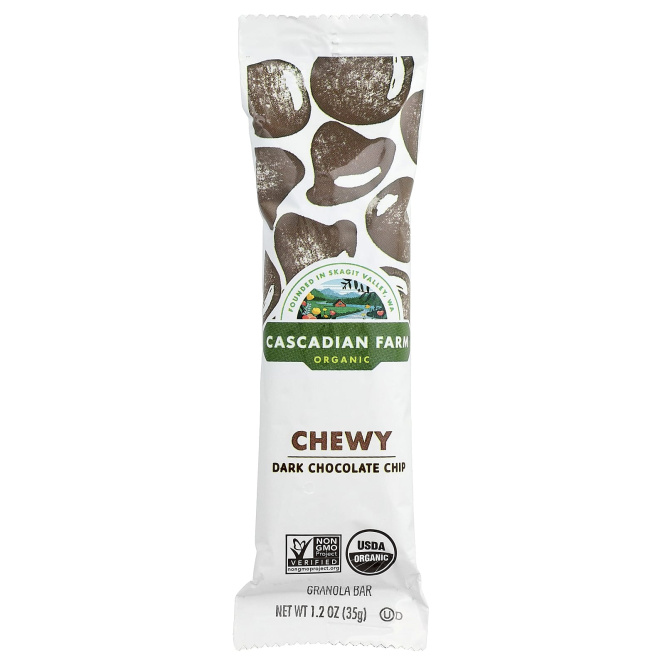 Cascadian Farm, органические жевательные батончики-мюсли, со вкусом темного шоколада, 6 батончиков по 35 г (1,2 унции)