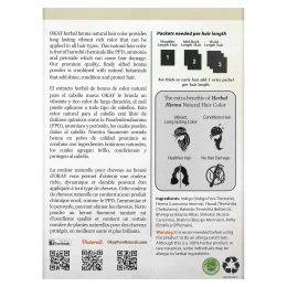 Okay Pure Naturals, Натуральная краска для волос из травяной хны, черный, 56,7 г (2 унции)