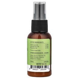 Kin+Kind, Flea + Tick Prevent!, спрей для защиты собак и кошек на растительной основе, лемонграсс, 30 мл (1 жидк. унция)