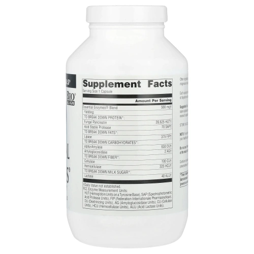 Source Naturals, Daily Essential Enzymes, пищеварительные ферменты для ежедневного использования, 500 мг, 360 капсул