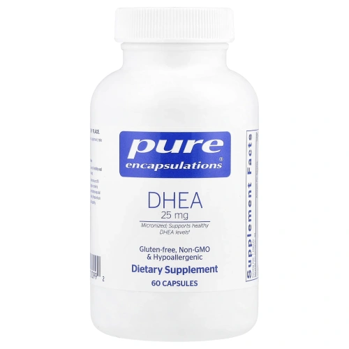 Pure Encapsulations, ДГЭА, 25 мг, 60 капсул