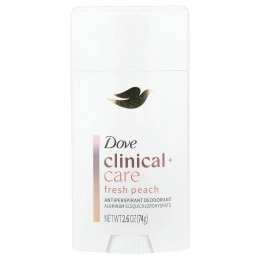 Dove, Clinical + Care, дезодорант-антиперспирант, свежий персик, 74 г (2,6 унции)