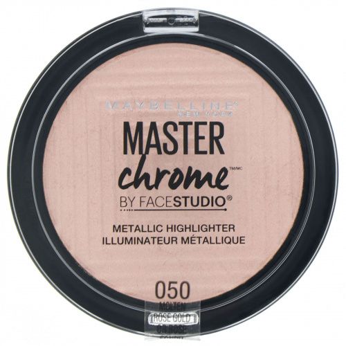 Maybelline, Master Chrome, хайлайтер с металлическим блеском, оттенок Molten Rose Gold 050, 6,7 г