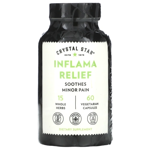 Crystal Star, Inflamma Relief (облегчение при воспалении), 60 вегетарианских капсул