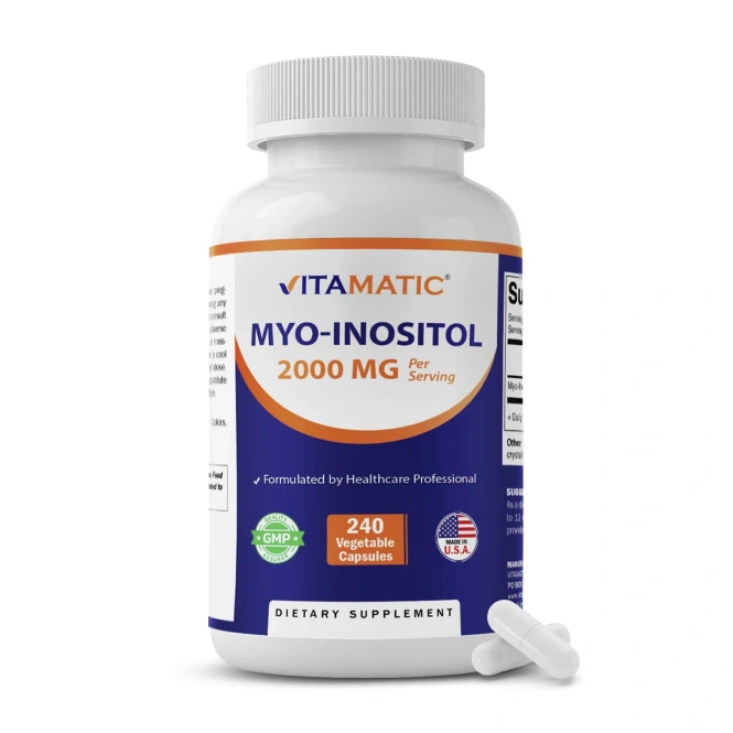 Vitamatic, мио-инозитол, 240 капсул (500 мг в 1 капсуле)