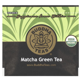 Buddha Teas, органический чай, зеленый матча, 18 чайных пакетиков, 27 г (0,96 унции)