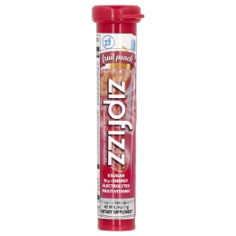 Zipfizz, Смесь для энергетических напитков, фруктовый пунш, 20 тюбиков по 11 г (0,39 унции)