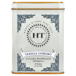Harney & Sons, HT Tea Blends, коморская ваниль, без кофеина, 20 чайных пакетиков, 40 г (1,4 унции)